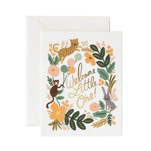 RIFLE PAPER CO. WELCOME LITTLE ONE MENAGERIE CARD - LOCAL FIXTURE