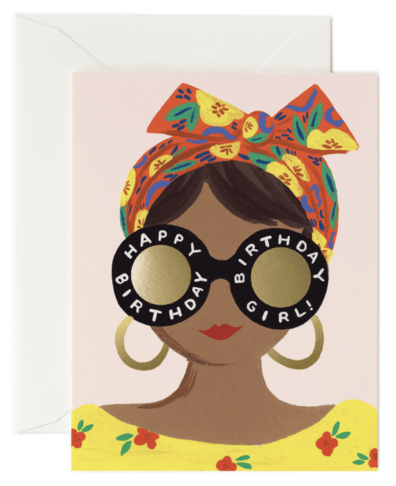RIFLE PAPER COMPANY CARDS Scarf Birthday Girl Card