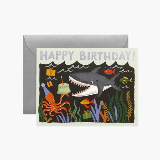 RIFLE PAPER COMPANY CARDS Shark Birthday Card