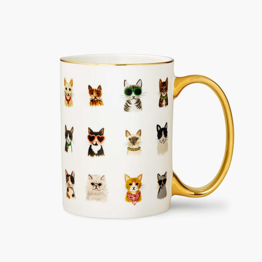 RIFLE PAPER COMPANY MUG Cool Cats Porcelain Mug
