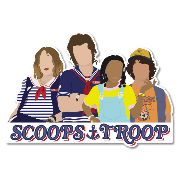SHOP TRIMMINGS STICKER Scoops Troop Stranger Things Sticker