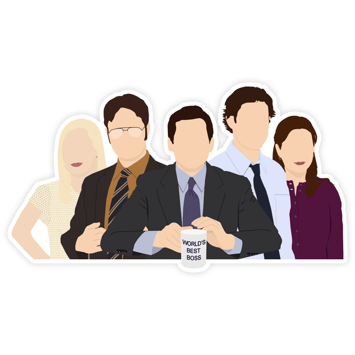 SHOP TRIMMINGS STICKER The Office Cast Sticker