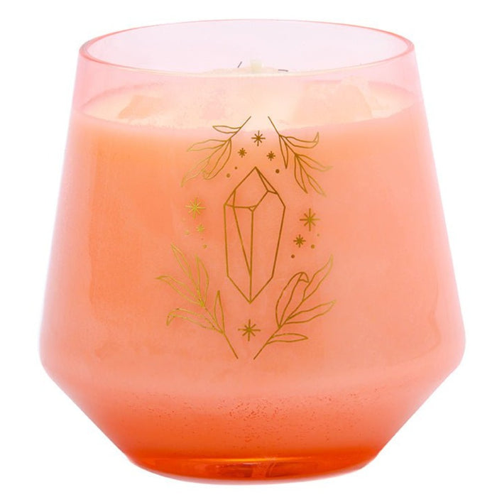 SIMON & SCHUSTER CANDLE Rose Quartz Scented Glass Candle