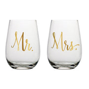 SLANT COLLECTIONS MUG Wine Glass Set | Mr. & Mrs.