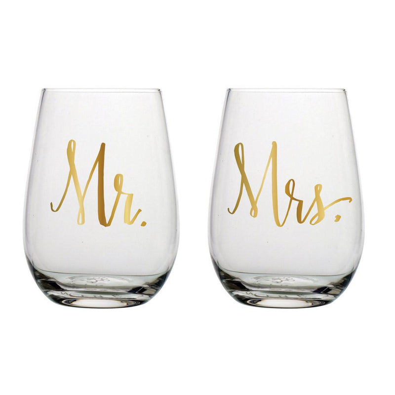 SLANT COLLECTIONS MUG Wine Glass Set | Mr. & Mrs.