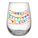 SLANT COLLECTIONS WINE GLASS Stemless Wine Glass | HBD to you Garland