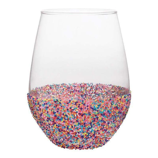 SLANT COLLECTIONS WINE GLASS Stemless Wine Glass | Sprinkle Dipped