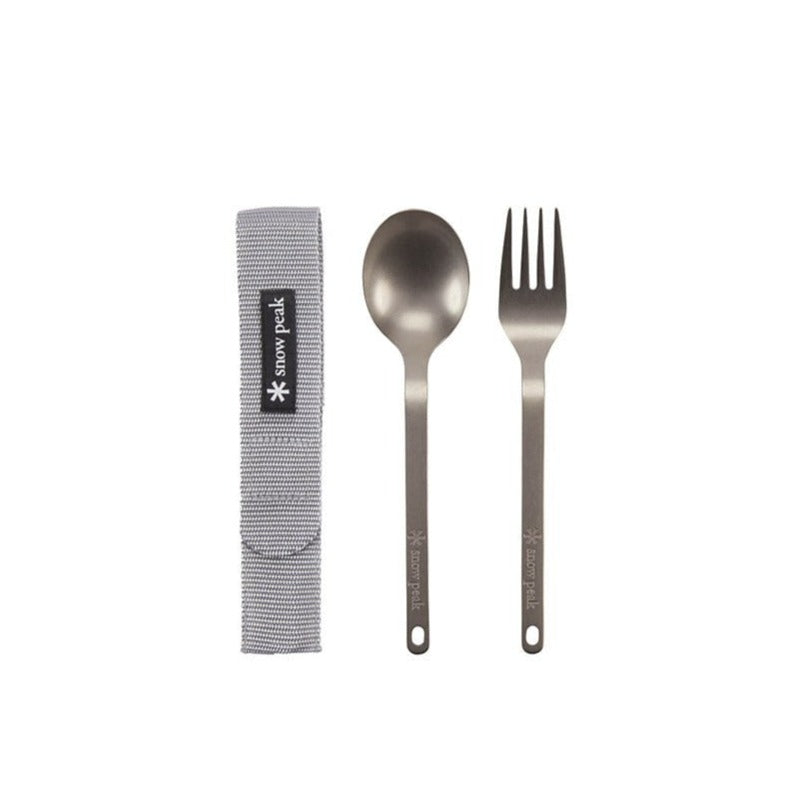 SNOW PEAK TRAVEL Titanium Fork & Spoon Set