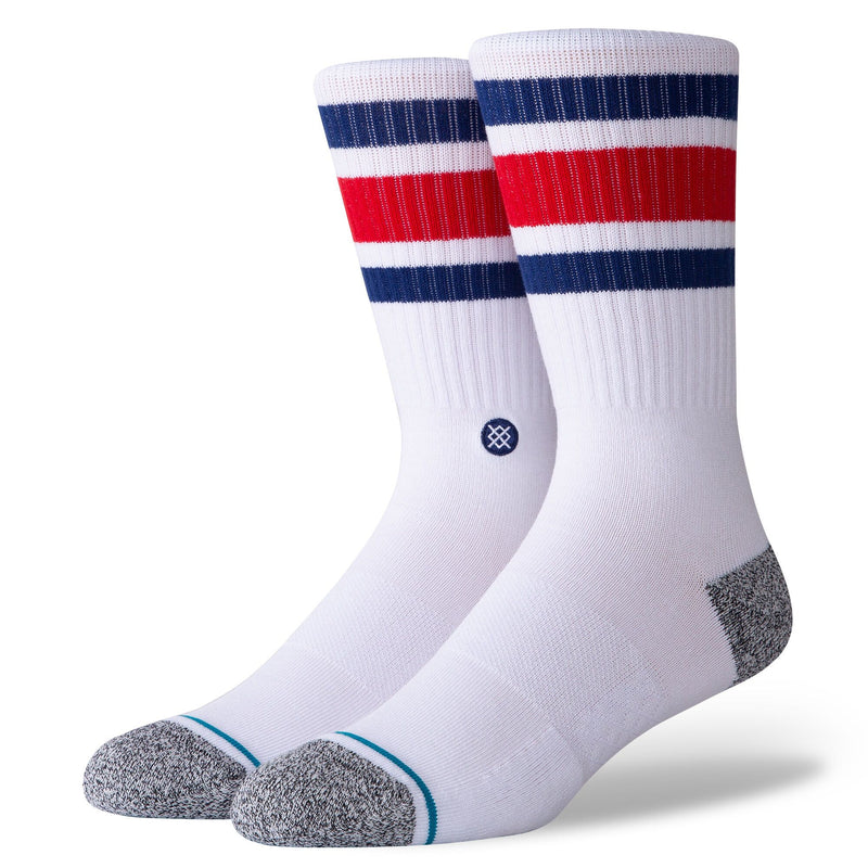 STANCE SOCKS LARGE / BLUE Boyd Stripe Crew Socks