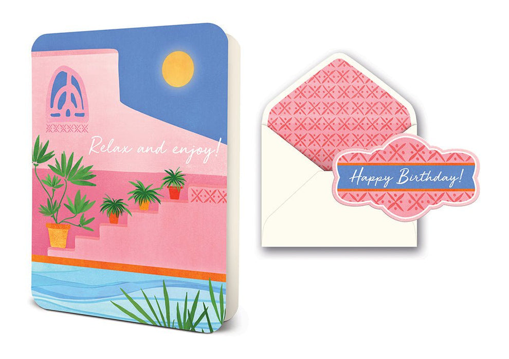 STUDIO OH! CARD Poolside Birthday Deluxe Greeting Card