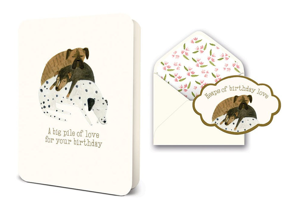 STUDIO OH! CARD Puppy Love Birthday Deluxe Greeting Card