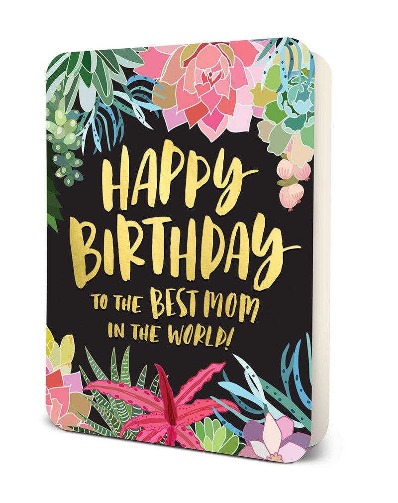 STUDIO OH! Gift Card Succulents Best Mom Deluxe Greeting Card