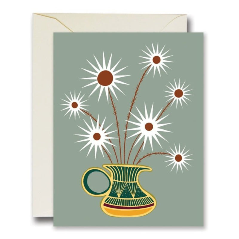 THE RAINBOW VISION CARD Friendly Flowers Gray Card