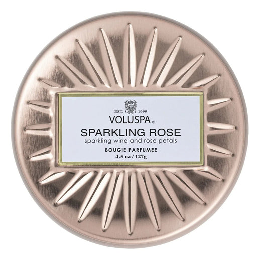 VOLUSPA CANDLE Sparkling Rose | Mini Tin Candle