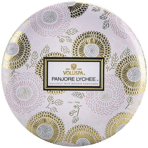 VOLUSPA CANDLE Voluspa Large Embossed Glass Candle - Panjore Lychee