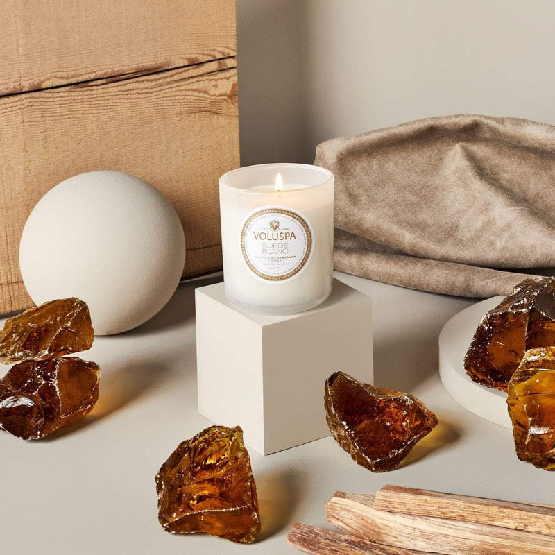 VOLUSPA CANDLE Voluspa Suede Blanc Classic Candle