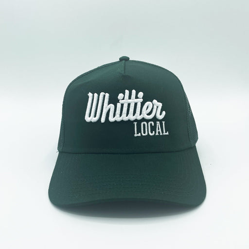 WHITTIER LOCAL HATS Forrest Green Whittier Local Puff A-Frame Trucker Hat