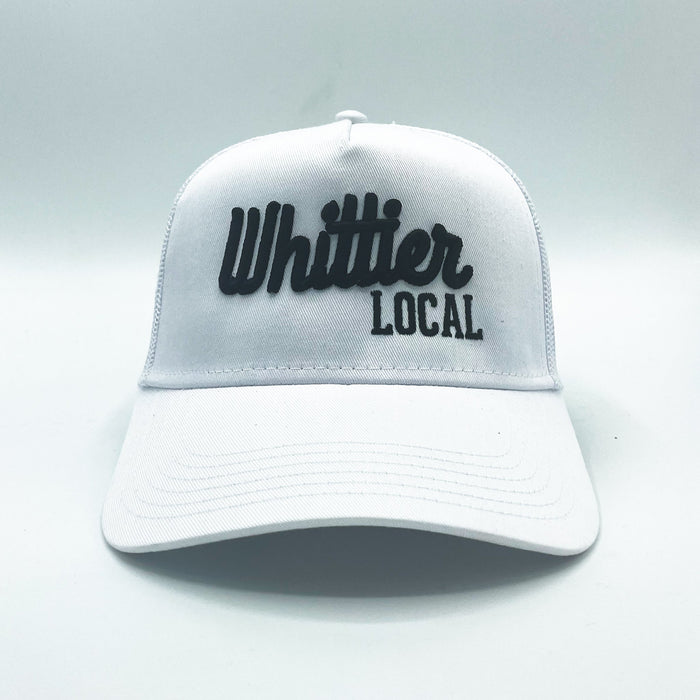 WHITTIER LOCAL HATS White Whittier Local Puff A-Frame Trucker Hat