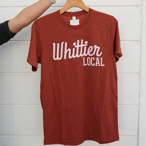 WHITTIER LOCAL SHIRTS XS Whittier Local Adult Unisex Rust Cotton Tee
