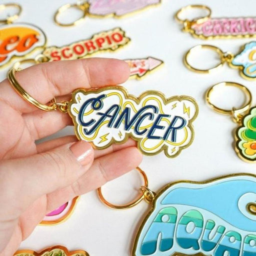 WILD ROSE SHOP & STUDIO Keychain Cancer Zodiac Keychains