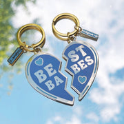 WILDFLOWER + CO. Keychain Best Babes Split Heart Keychains