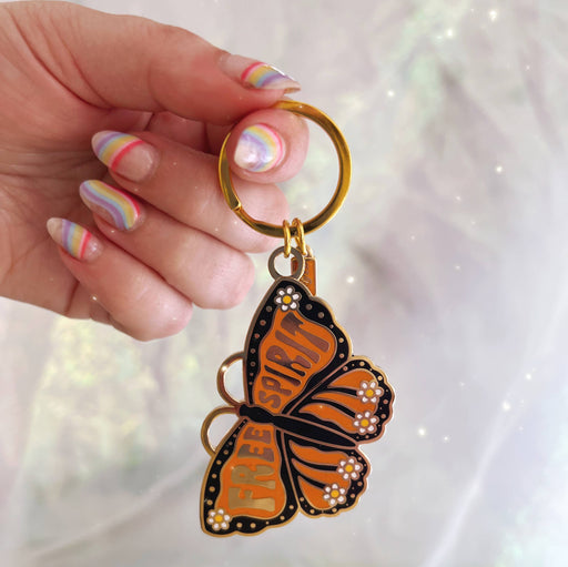 WILDFLOWER + CO. Keychain Free Spirit Butterfly Enamel Keychain