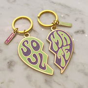 WILDFLOWER + CO. Keychain Soulmate Split Heart Keychains