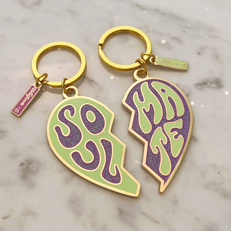 WILDFLOWER + CO. Keychain Soulmate Split Heart Keychains