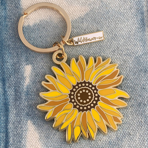 WILDFLOWER + CO. Keychain Sunflower Enamel Keychain
